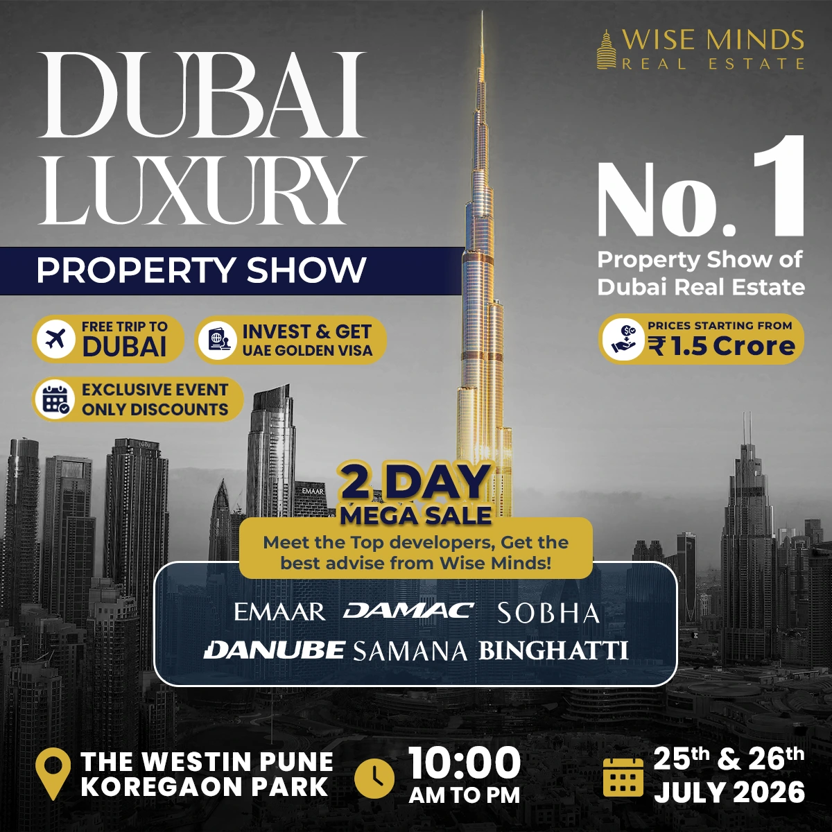 Dubai Property Show Pune promotional poster